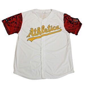 Oakland A's Athletics Jersey XL Mens‎ Asian Pacific Islander Night Tribal SGA